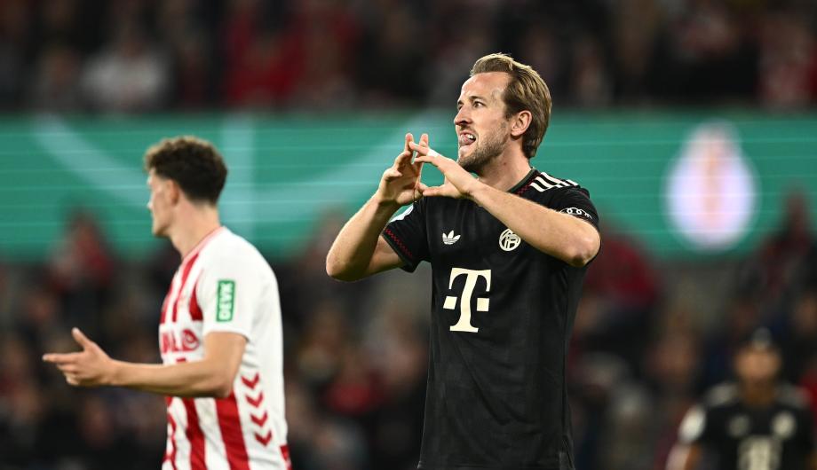 德国杯-凯恩双响迪亚斯失单刀 拜仁4-1科隆