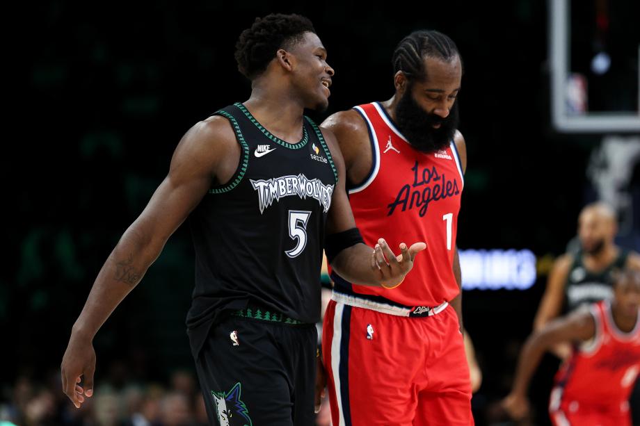 爱德华兹15分哈登空砍34分 森林狼18分逆转快船