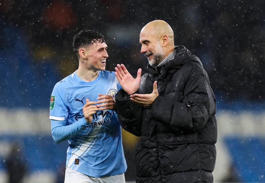 联赛杯-谢尔基破门萨维尼奥建功 曼城2-0晋级四强