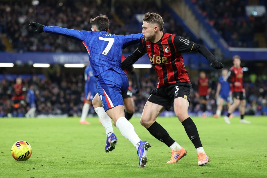 英超：切尔西2-2伯恩茅斯 塞梅诺梅开二度