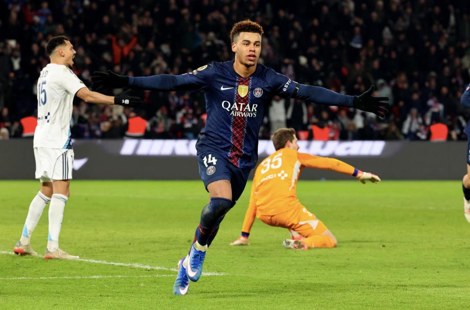 法甲-杜埃破门登贝莱建功 大巴黎2-1距榜首1分