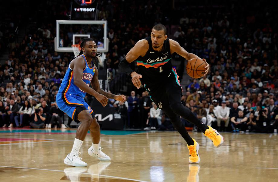 NBA-文班亚马两双凯尔登25分 马刺击败雷霆