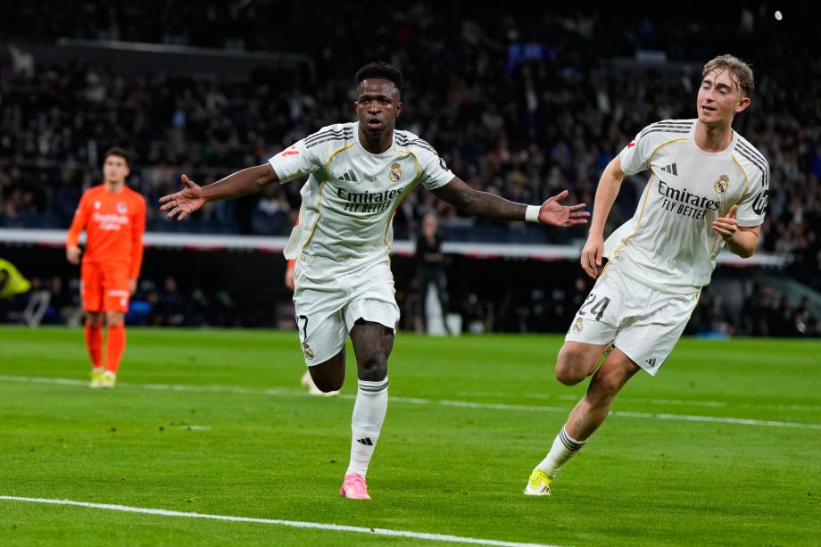 西甲-维尼修斯双响巴尔韦德破门 皇马4-1皇家社会