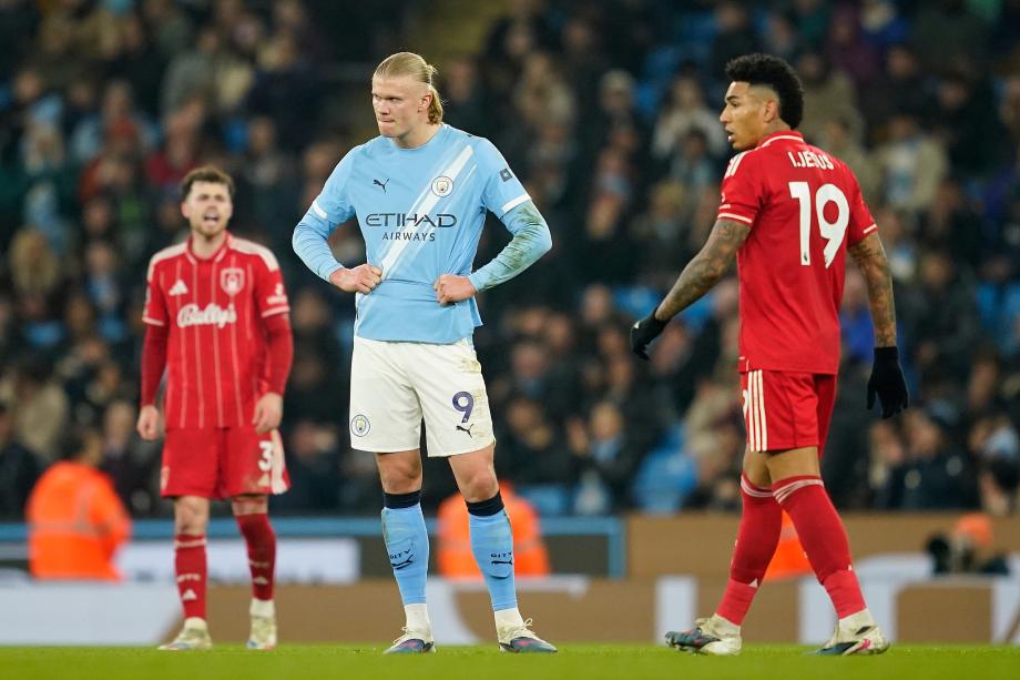 塞梅尼奥罗德里破门 曼城2-2森林6连胜终结