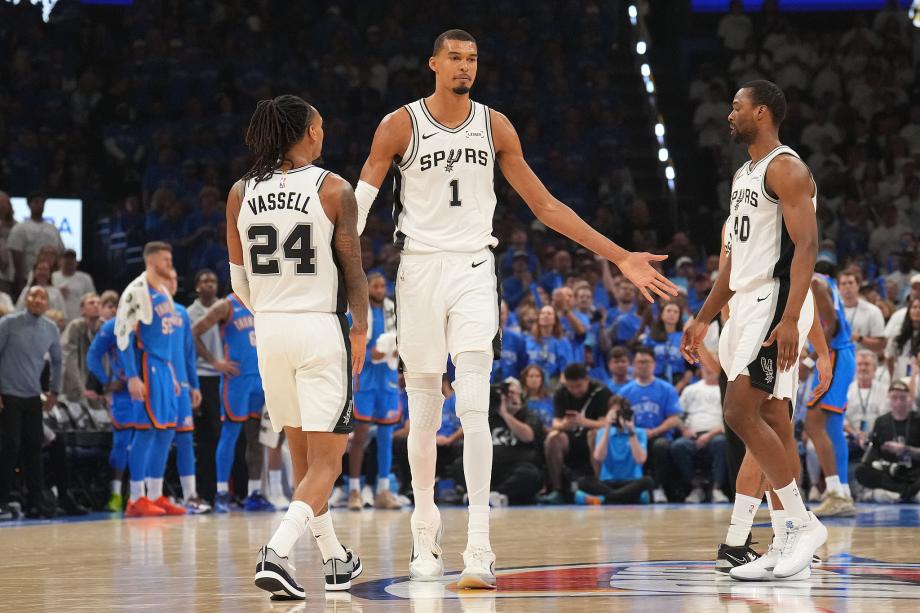 NBA-亚历山大30+9文班21+17 雷霆大比分1-1马刺
