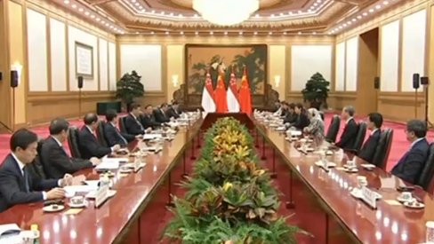 习近平会见新加坡总统
