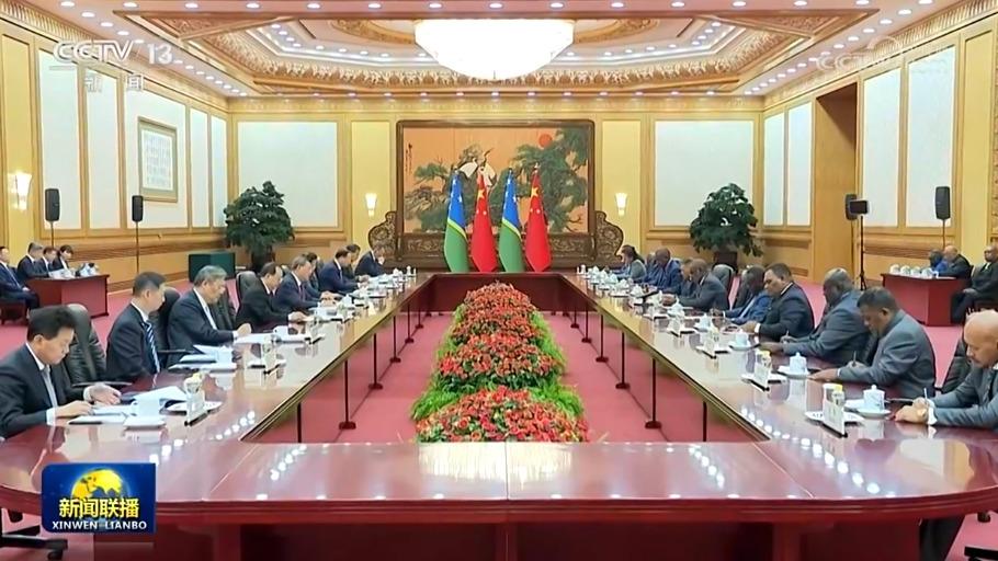 李强同所罗门群岛总理会谈