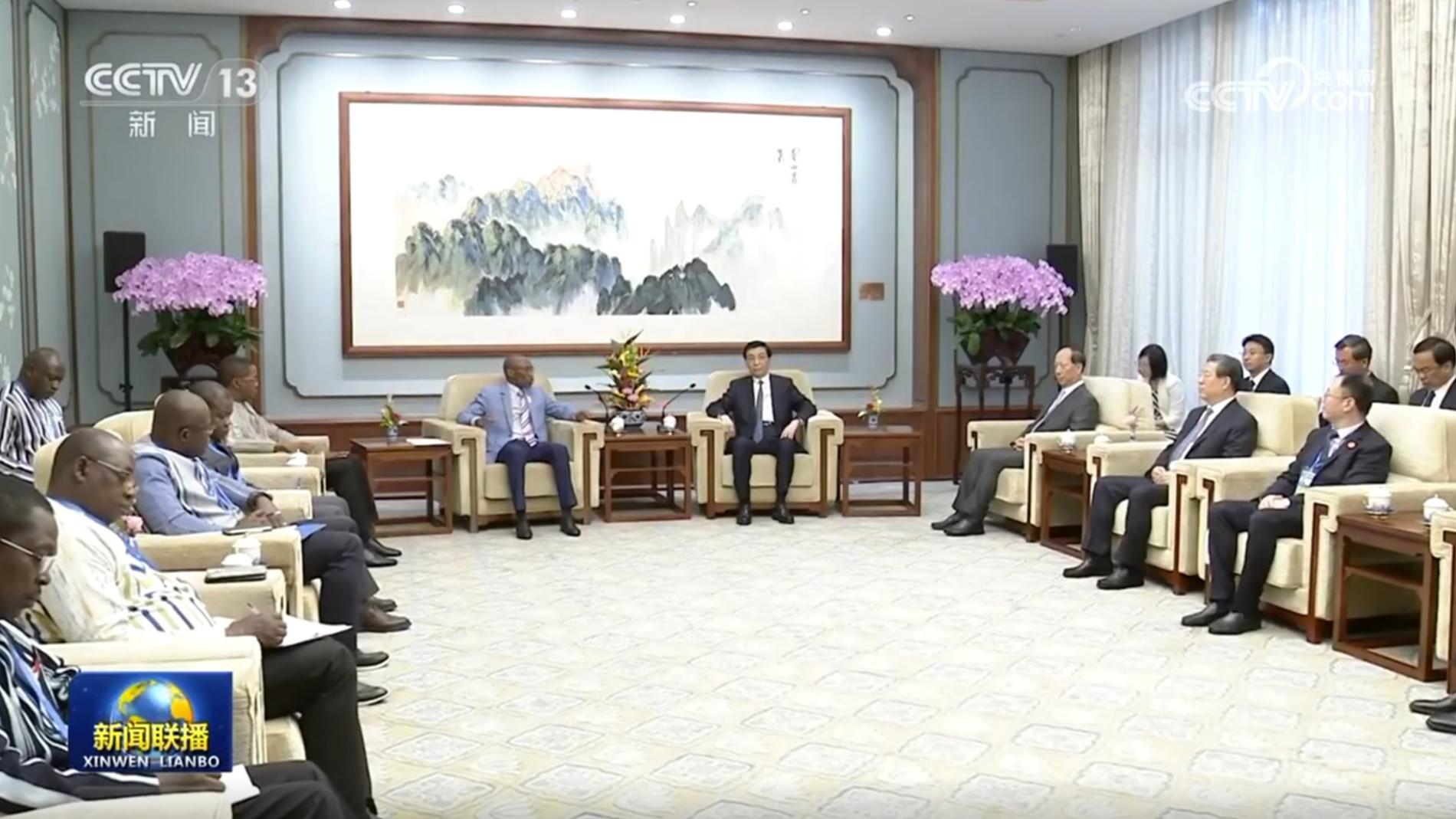 王沪宁会见布基纳法索总理