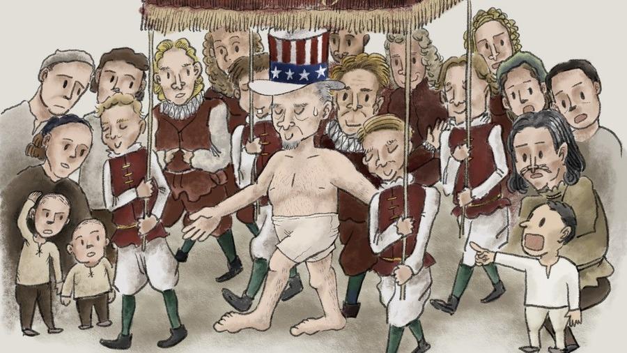 嘴利牙尖的国社画手现身说法,回顾2021年创作的政治讽刺漫画,看看美国