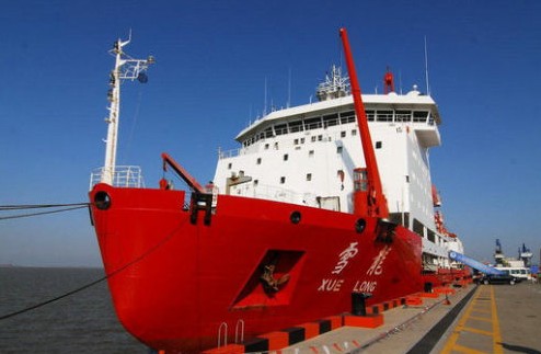 资料图:中国雪龙号破冰船