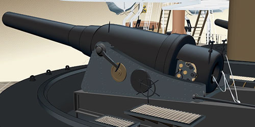 《甲午》中 吉野舰120mm速射炮cg截图