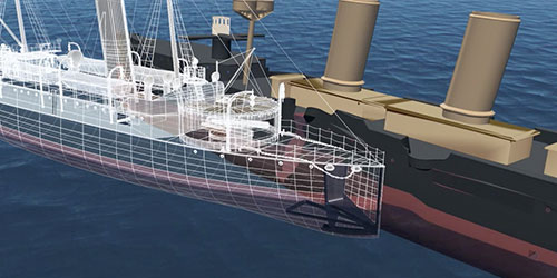 《甲午》中超勇级撞击巡洋舰cg示意图