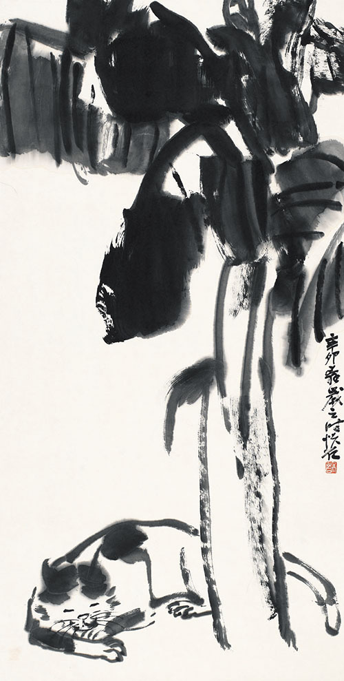 吴悦石作品《蕉影清凉》