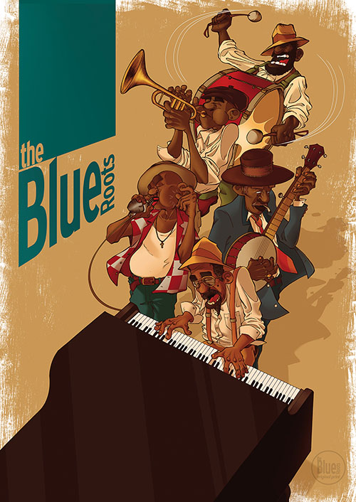 插画师笔下的乐队演奏