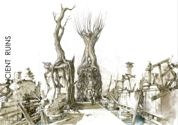 手绘稿细针密缕 《勇士之门》幻境气象万千