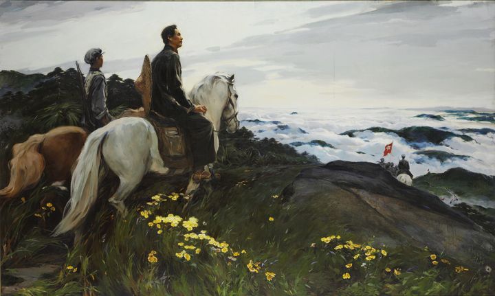 林岗 庞壔 1977年 油画 180厘米×298厘米