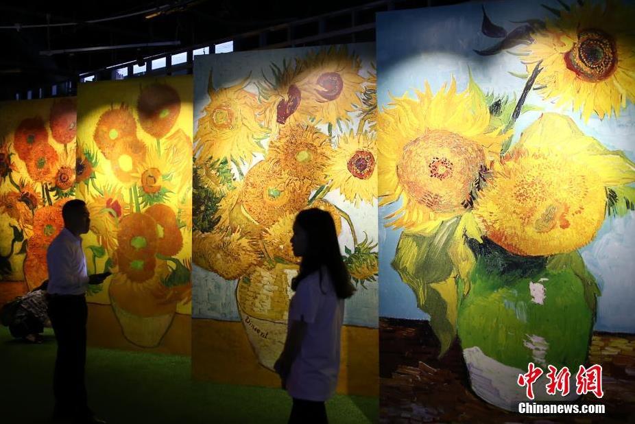 遇见梵高光影互动艺术展南京营造梦幻空间