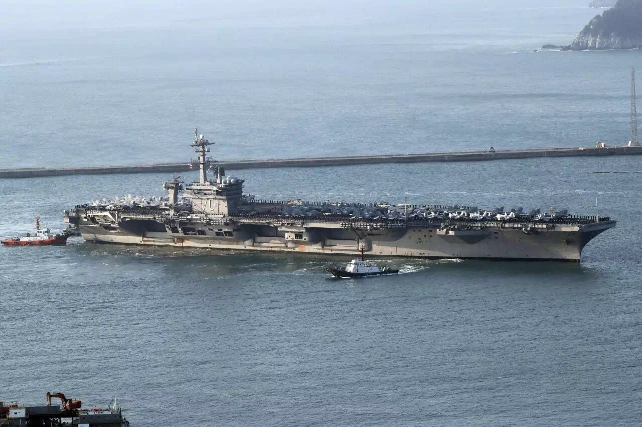 关注| 美航母"卡尔·文森"号抵韩 专家:若发生冲突 韩国首当其冲