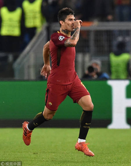 欧冠罗马30切尔西佩罗蒂破门庆祝动作别致