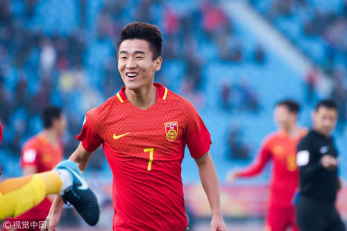 u23亚洲杯国足12卡塔尔出局韦世豪展笑容