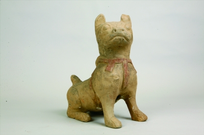 彩绘陶狗 东汉 佚名 重庆三峡博物馆藏