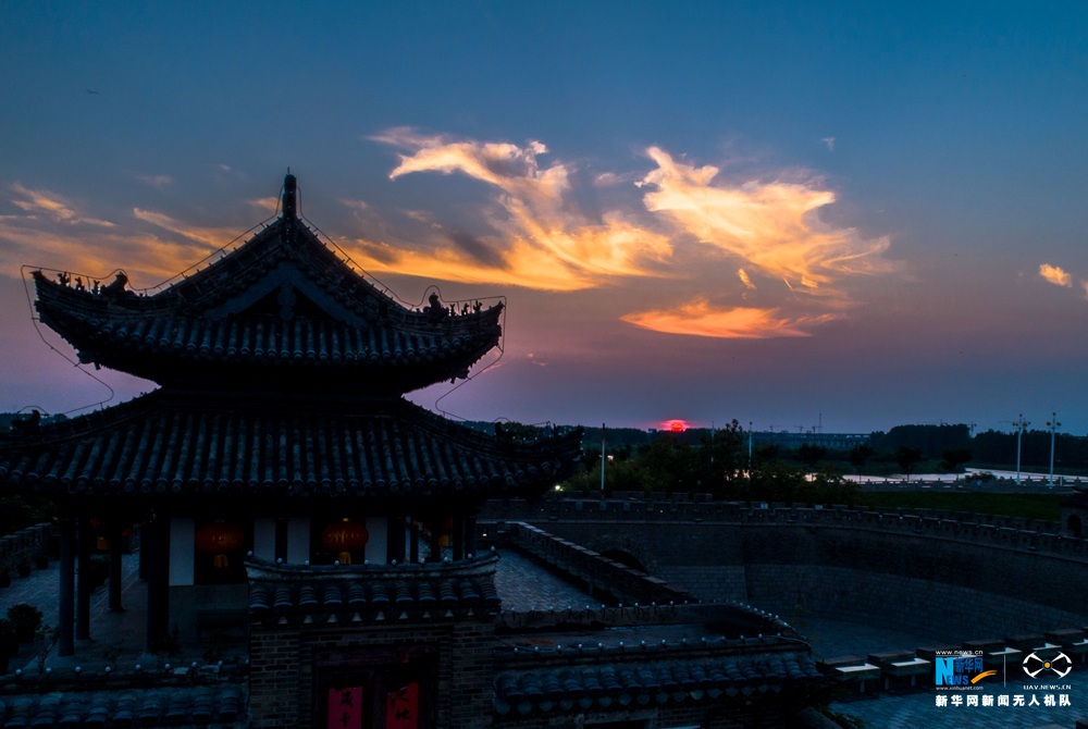 航拍安徽淮南市:楚文化故乡 淝水古战场