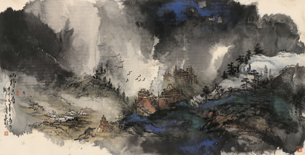 千岩竞秀陆秀竞中国画作品展亮相中国美术馆