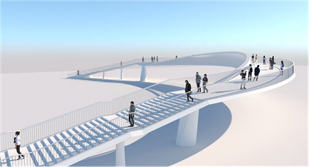 胡里山人行天桥效果图