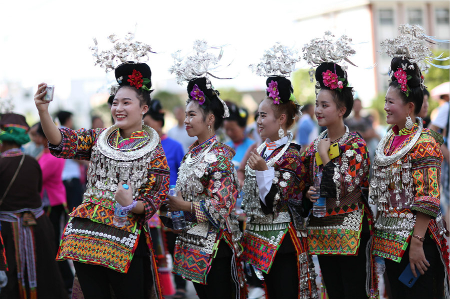 residents celebrate a happy life at relocation site in guizhou