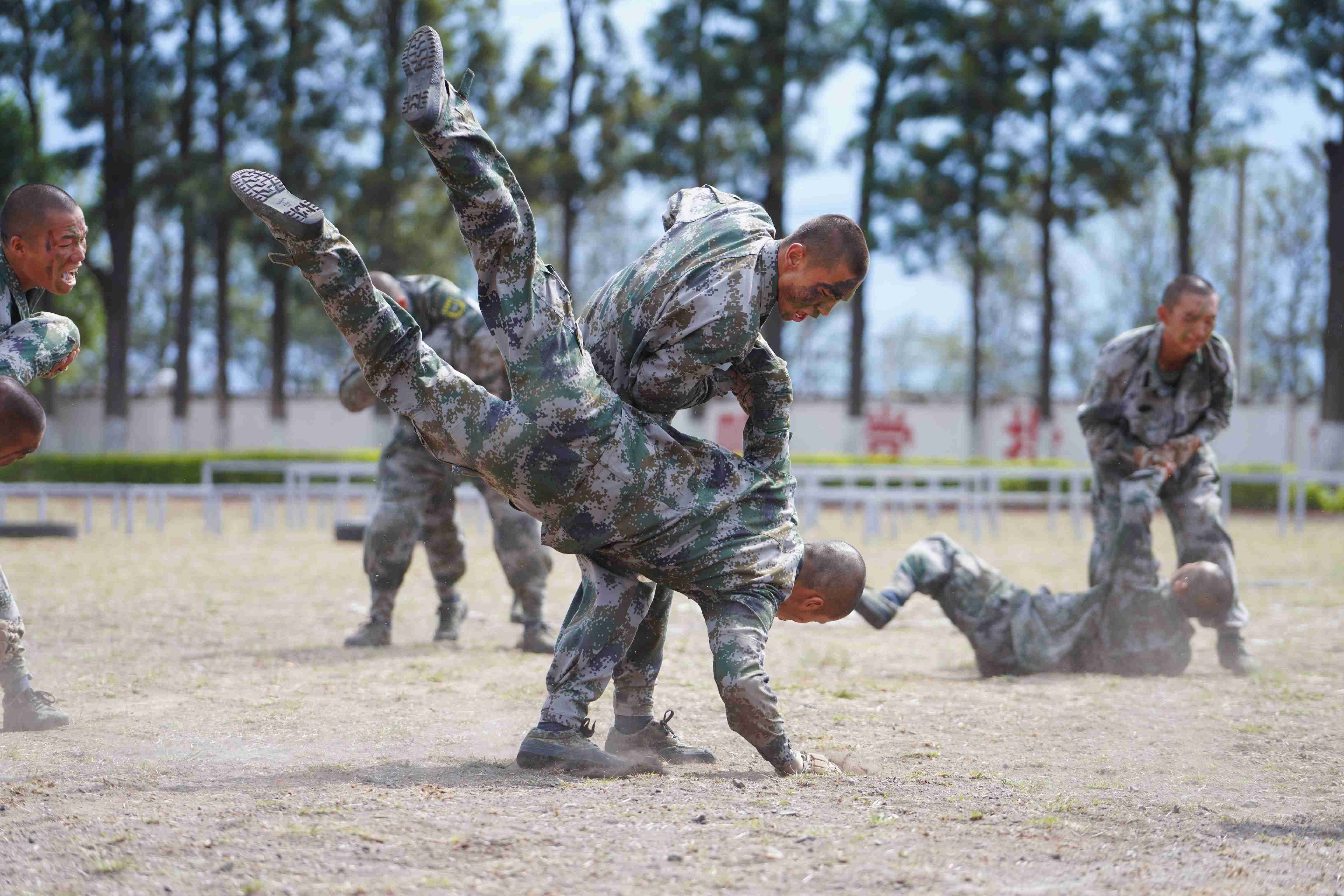 以实战化军事训练要求为引领,以能打仗,打胜仗为目标,设置了格斗术
