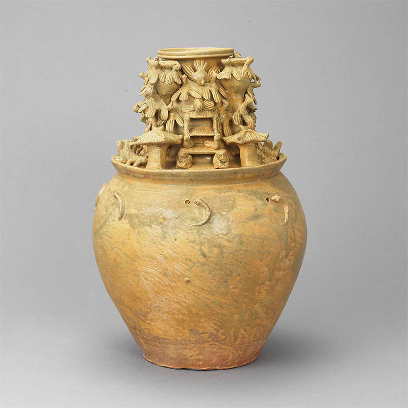 深圳博物馆】镇馆之宝：青釉堆塑谷仓罐_产业+_央视网(cctv.com)