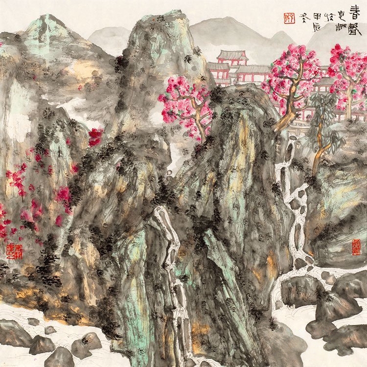 牛克诚作品 春声 68×68cm 