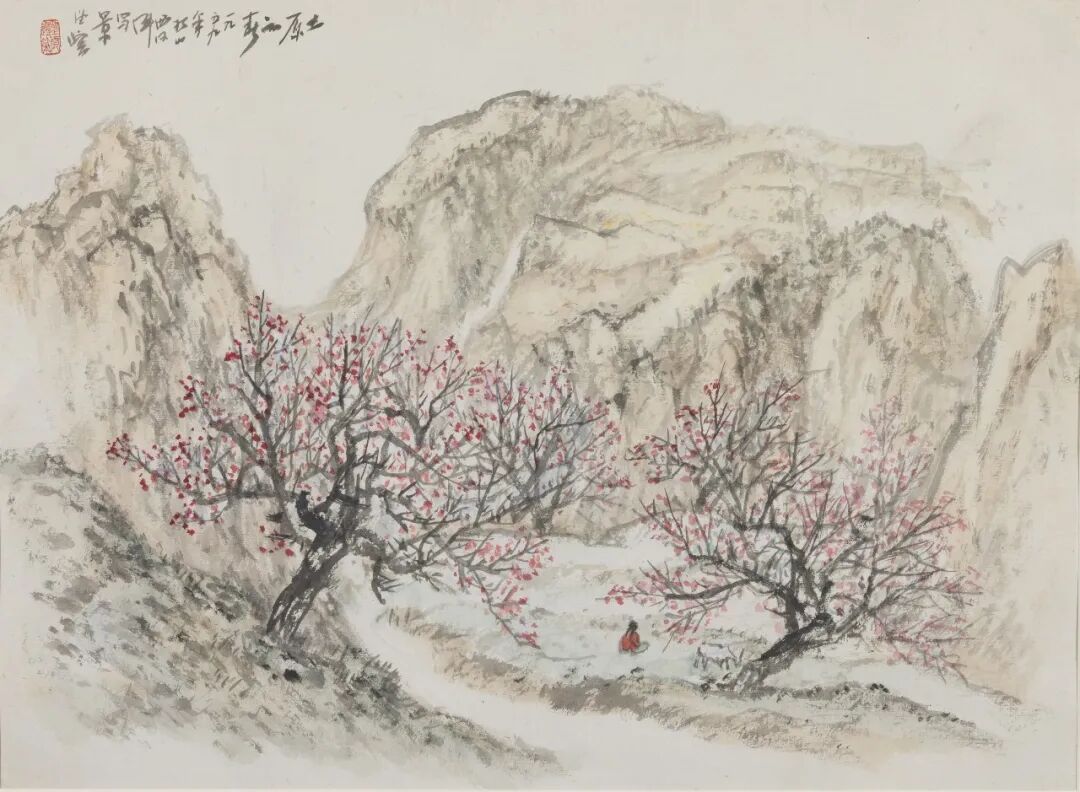 黄河写生（上原的春）  赵望云 中国画  1959年  35&times;47cm  中国美术馆藏 2006年家属捐赠