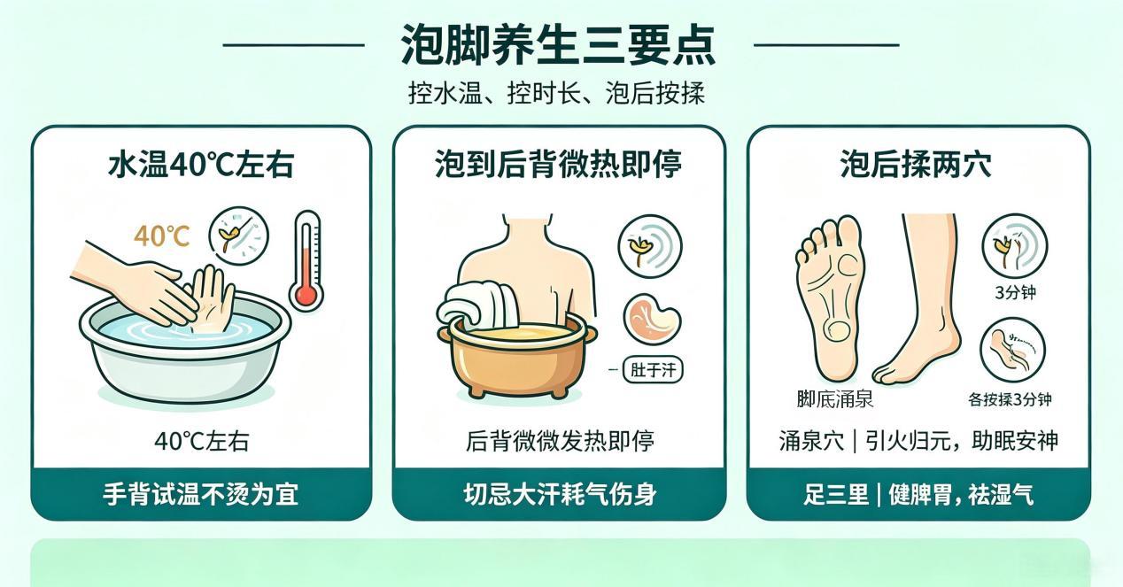 泡脚养生三要点（图片由AI生成）