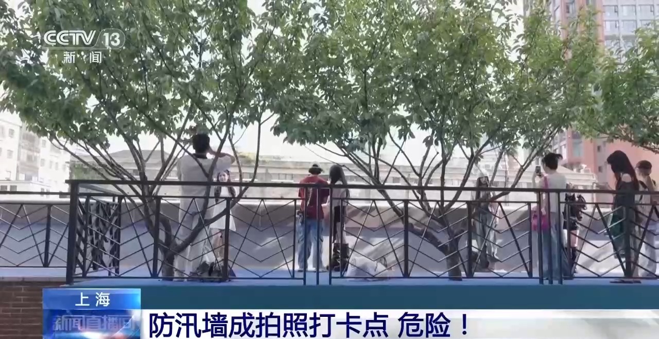 莫冒险！防汛墙成拍照打卡点 小心隐藏的落水风险